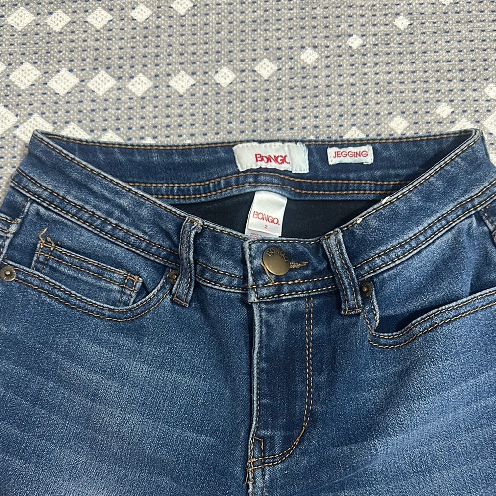 BONGO Blue Jeggings with Classic Medium-Blue Wash